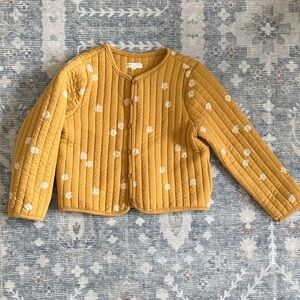 ✨5/$25✨Mustard Quilted Floral Button Cardigan